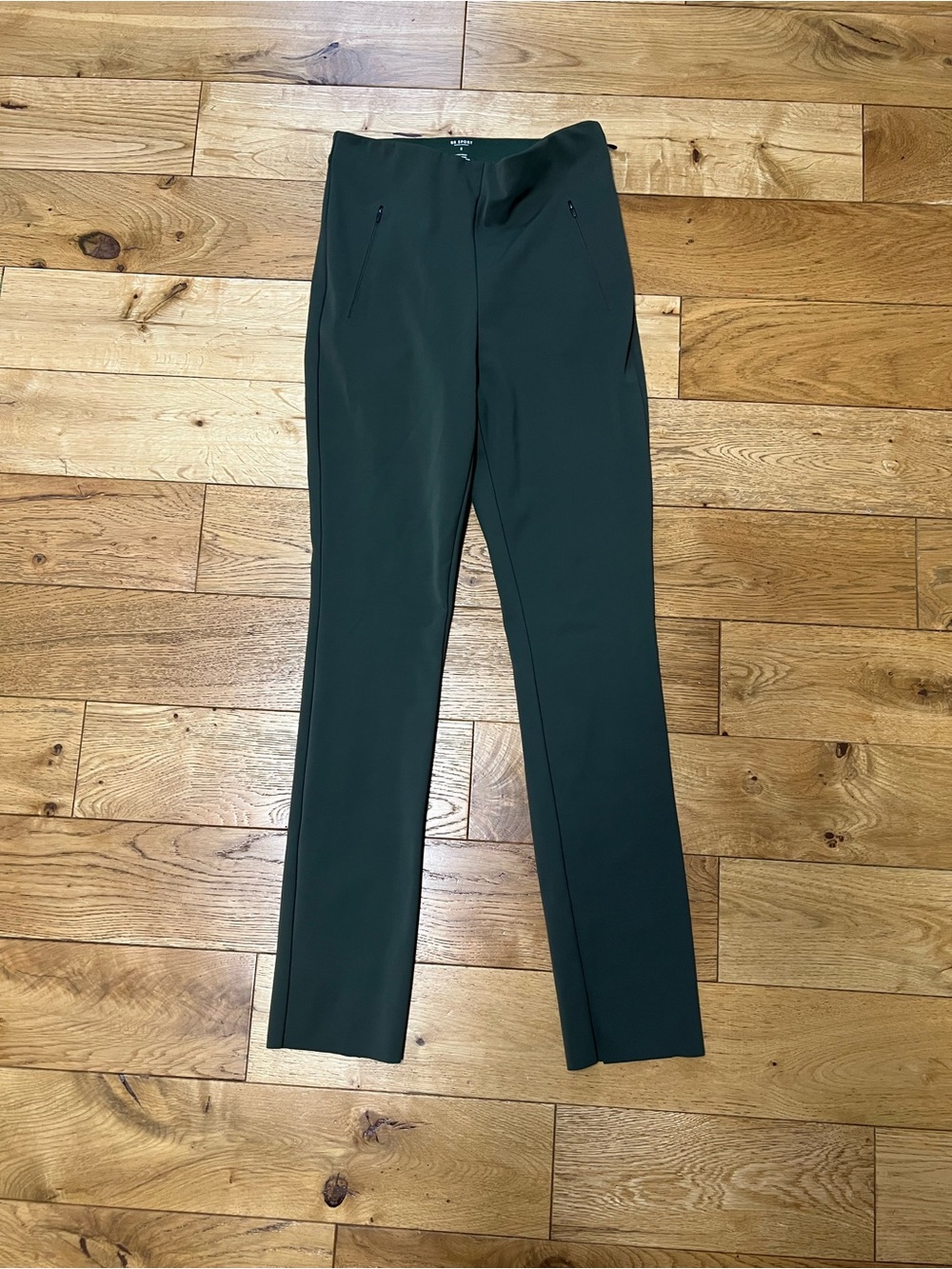 Banana Republic Sport  Slim Straight Pants Leggings in Forest Green pockets XS 2